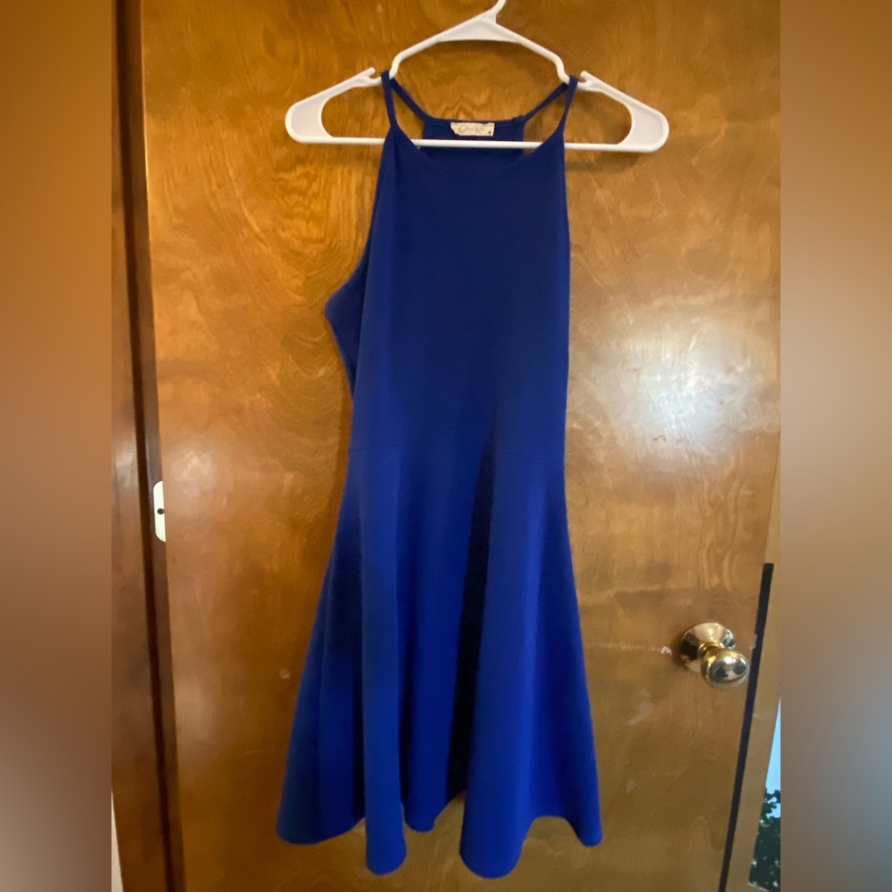 Olivia Rae Blue Halter Sundress